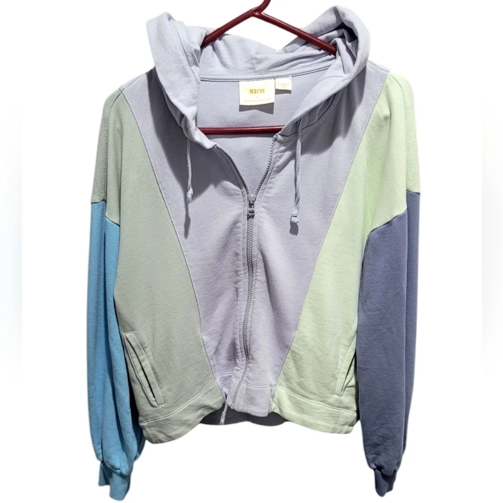 Maeve Colorblocked Zip-Up Hoddie - Picture 3 of 10